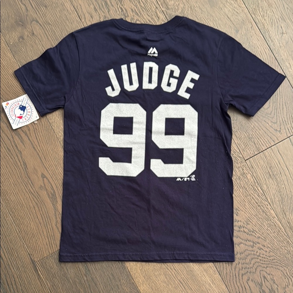 Yankees Judge Kids Navy Blue Graphic T-Shirt